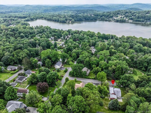 8 Fulton Dr, New Fairfield, CT 06812 - drone / aerial view of a heavily wooded area and a nearby body of water