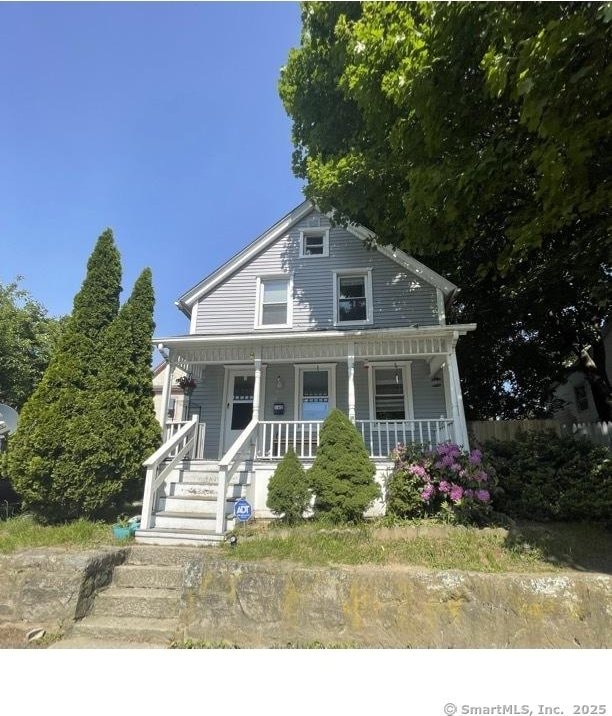 165 Connecticut Ave, New London, CT 06320 - view of front of property featuring a porch