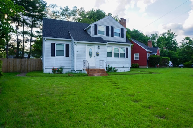 381 Oak St, East Hartford, CT 06118 - view of front of house featuring a chimney and a shingled roof
