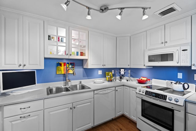 25 Orchard St Unit 14, Stonington, CT 06378 - kitchen featuring white appliances, white cabinets, and light countertops