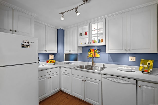 25 Orchard St Unit 14, Stonington, CT 06378 - kitchen featuring white appliances, white cabinetry, and light countertops
