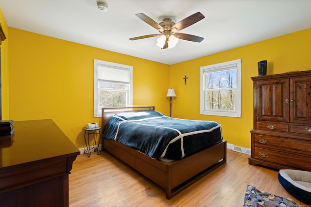 2 Pine Hill Rd, New Fairfield, CT 06812 - bedroom with light wood-type flooring, baseboards, and ceiling fan