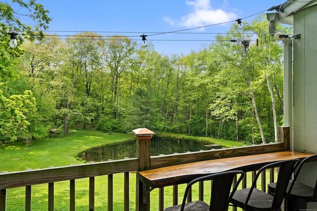 2 Pine Hill Rd, New Fairfield, CT 06812 - view of green lawn featuring a forest view