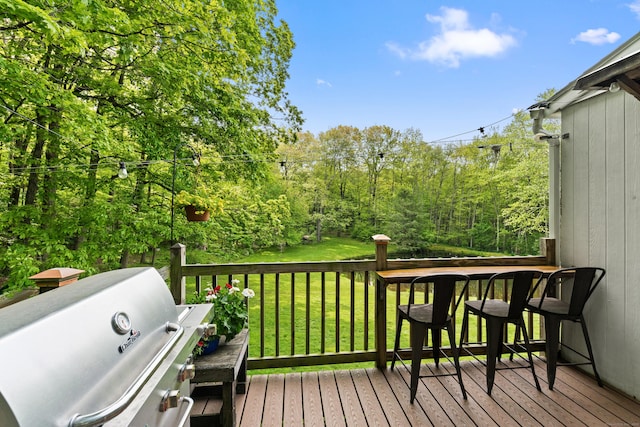 2 Pine Hill Rd, New Fairfield, CT 06812 - wooden deck featuring a lawn and grilling area