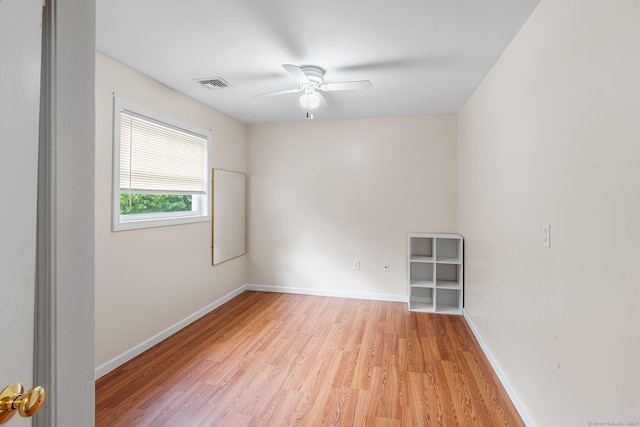 142 Summit St Unit 142, Norwich, CT 06360 - spare room featuring light wood-style flooring, baseboards, and ceiling fan