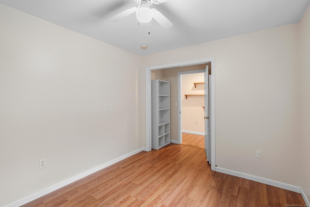 142 Summit St Unit 142, Norwich, CT 06360 - unfurnished room with baseboards, ceiling fan, and light wood-type flooring