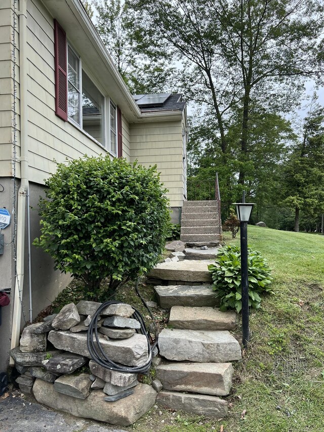 39 Eastwood Rd, Bristol, CT 06010 - view of grassy yard featuring stairs