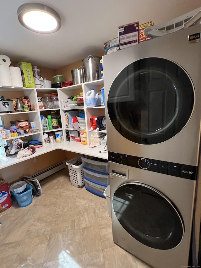 39 Eastwood Rd, Bristol, CT 06010 - laundry area with stacked washing machine and dryer