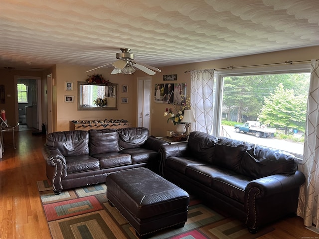 39 Eastwood Rd, Bristol, CT 06010 - living area featuring ceiling fan and wood finished floors