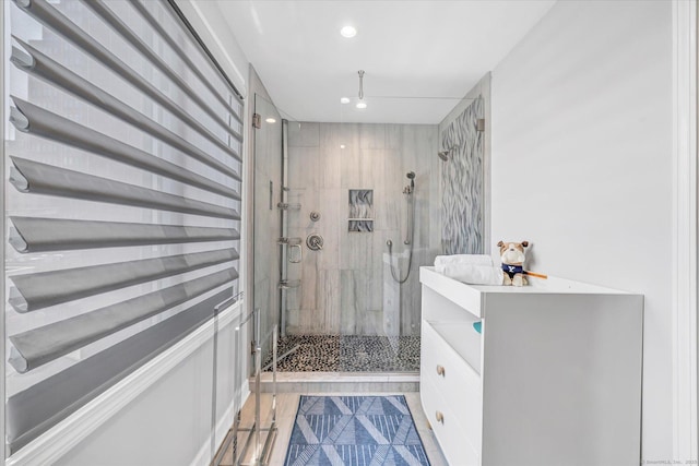 40 Temple Ct Unit 40, New Haven, CT 06511 - full bathroom with a shower stall and recessed lighting