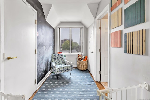 40 Temple Ct Unit 40, New Haven, CT 06511 - sitting room featuring vaulted ceiling and carpet