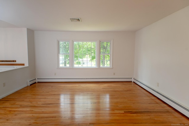 498 Long Hill Ave, Shelton, CT 06484 - unfurnished room featuring baseboard heating and light wood finished floors