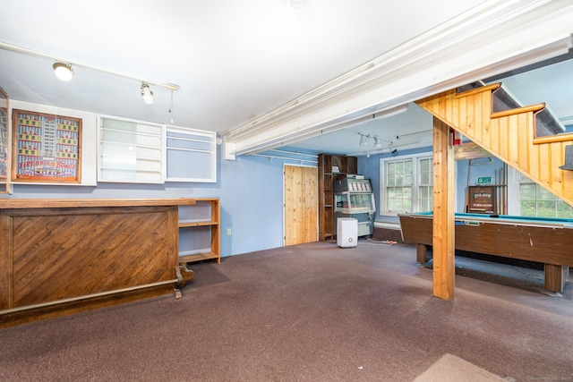 10 Laurel Glen Dr, East Hampton, CT 06424 - recreation room with track lighting, carpet flooring, and billiards