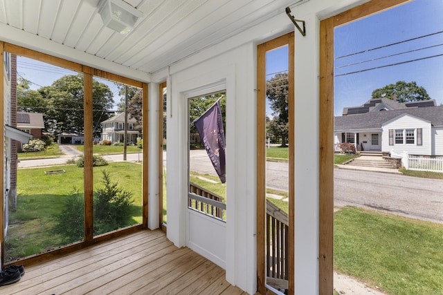 90 Broad St, Killingly, CT 06239 - unfurnished sunroom with wood finished floors