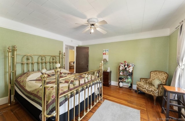 90 Broad St, Killingly, CT 06239 - bedroom featuring wood finished floors and ceiling fan