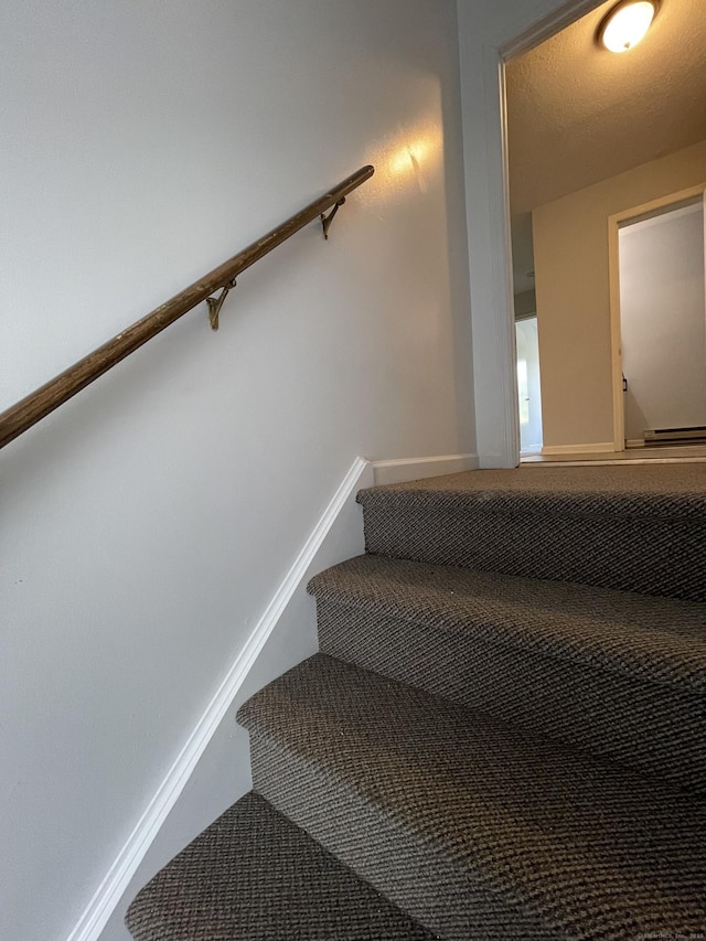 782 Oronoke Rd Apt 33, Waterbury, CT 06708 - stairs with a baseboard radiator