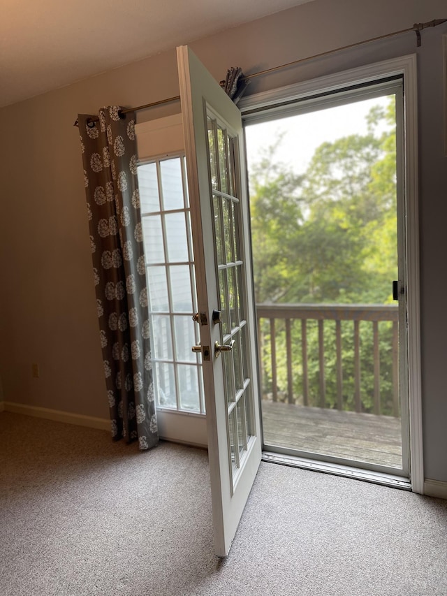 782 Oronoke Rd Apt 33, Waterbury, CT 06708 - entryway with carpet, french doors, and baseboards