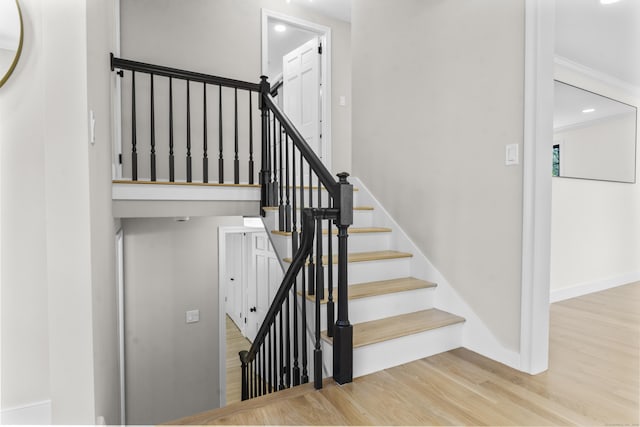 193 Stoner Dr, West Hartford, CT 06107 - staircase featuring wood finished floors and baseboards