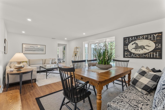 22 Douglas Dr, Norwalk, CT 06850 - dining space with wood finished floors and recessed lighting