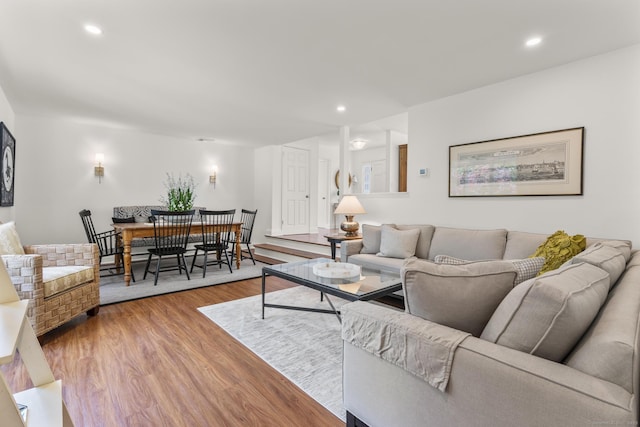 22 Douglas Dr, Norwalk, CT 06850 - living area featuring wood finished floors and recessed lighting