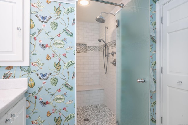 35 Saddle Rdg Unit 35, Bloomfield, CT 06002 - bathroom with a shower stall and vanity