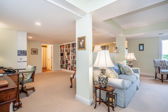 35 Saddle Rdg Unit 35, Bloomfield, CT 06002 - carpeted living area featuring baseboards and recessed lighting