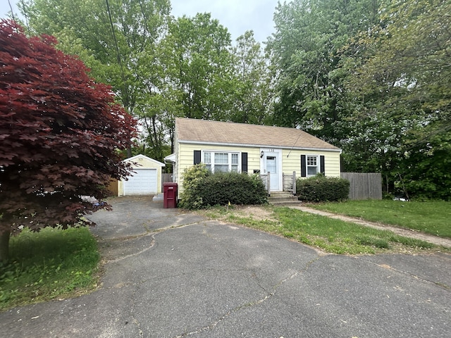 138 Radnor Ave, Naugatuck, CT 06770 - view of front of property featuring an outbuilding, driveway, and a garage