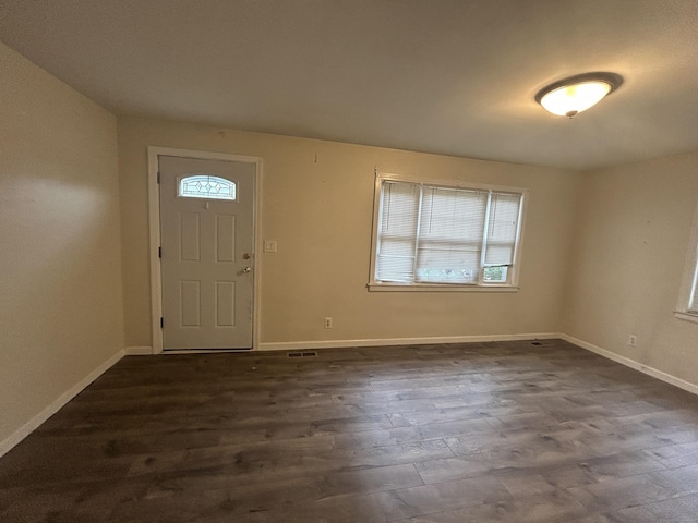 138 Radnor Ave, Naugatuck, CT 06770 - entrance foyer with dark wood-style floors and baseboards