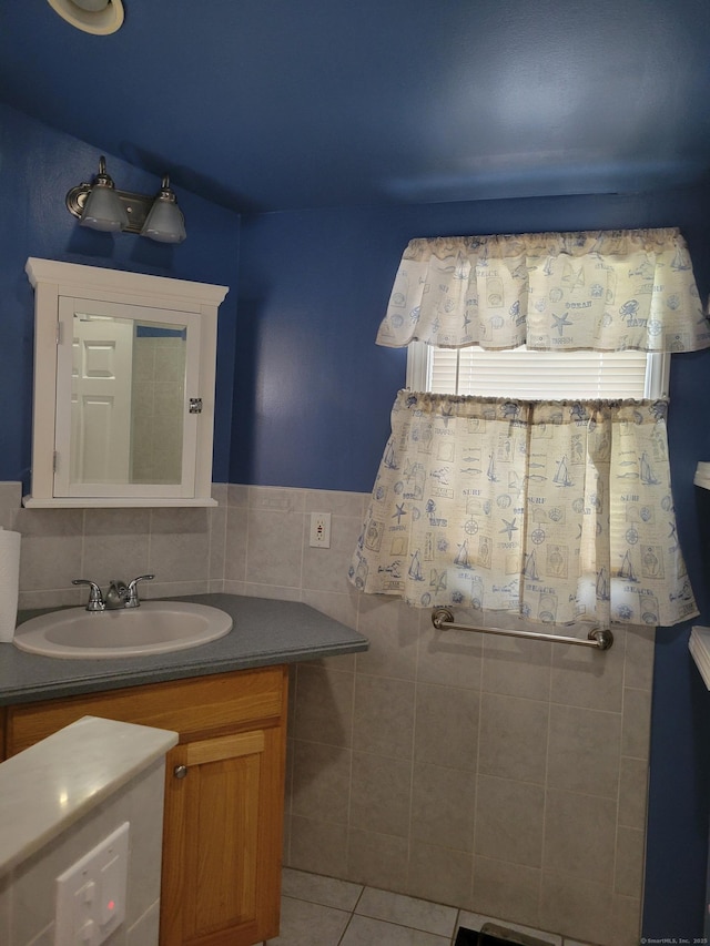26 King St, Shelton, CT 06484 - bathroom with vanity and tile patterned flooring
