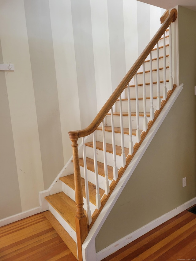 26 King St, Shelton, CT 06484 - stairs with wood finished floors and baseboards
