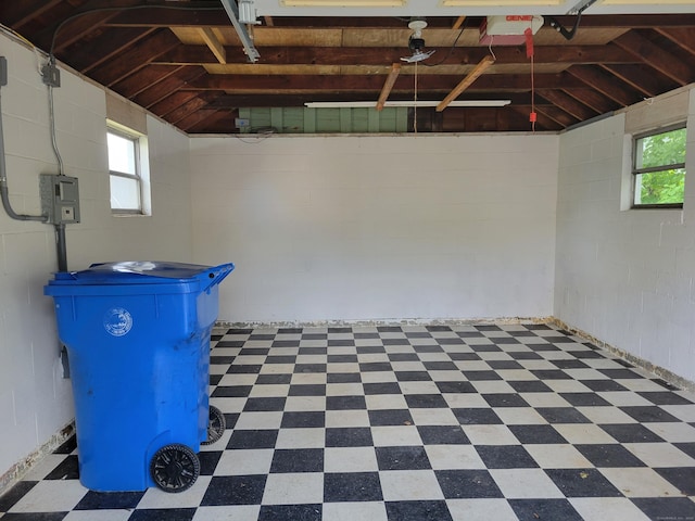 26 King St, Shelton, CT 06484 - below grade area with tile patterned floors and concrete block wall