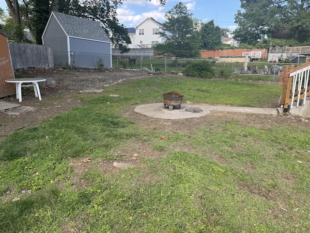 52 Platt St, Bridgeport, CT 06606 - view of yard featuring an outdoor fire pit