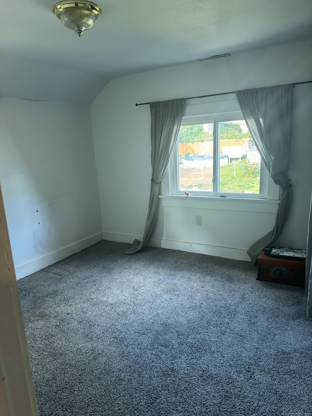 52 Platt St, Bridgeport, CT 06606 - spare room featuring lofted ceiling, carpet, and baseboards