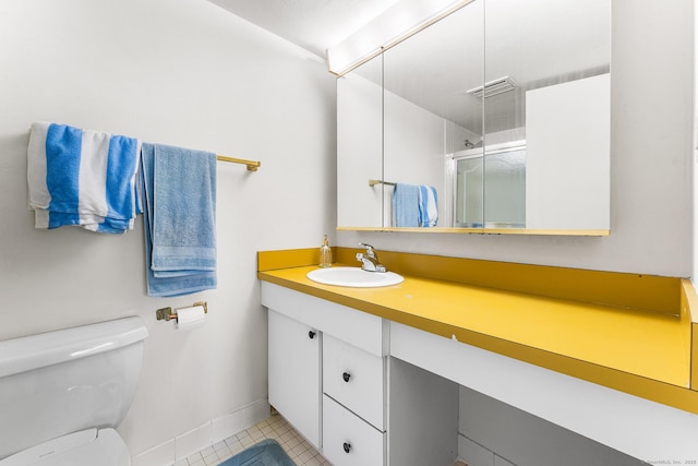 3 Clemens Ct Unit 3, Rocky Hill, CT 06067 - full bath featuring vanity, tile patterned flooring, toilet, and a stall shower