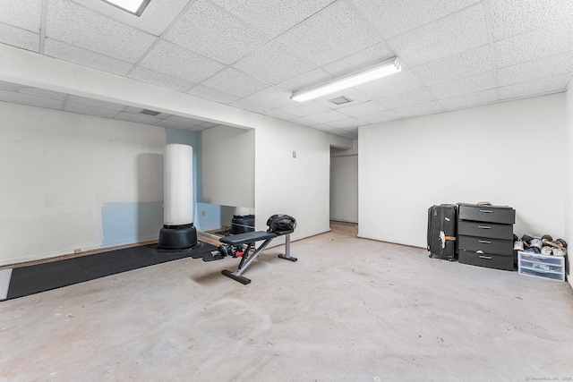 3 Clemens Ct Unit 3, Rocky Hill, CT 06067 - exercise area featuring a drop ceiling