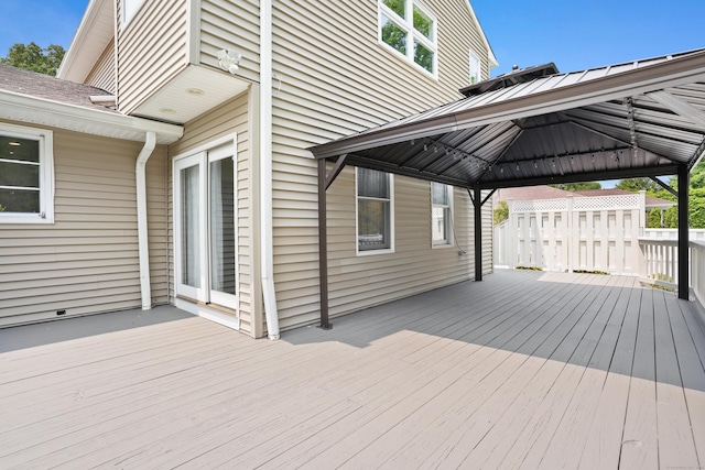 8 Palmer Ln, Oxford, CT 06478 - wooden terrace featuring a gazebo