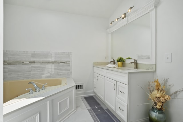8 Palmer Ln, Oxford, CT 06478 - bathroom featuring double vanity and a garden tub