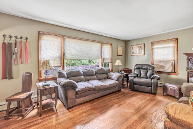 103 Mount Pleasant St, Derby, CT 06418 - living area featuring light wood-type flooring and cooling unit