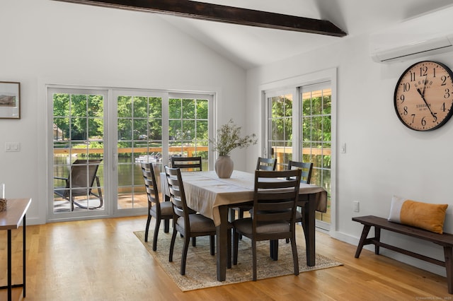 15 Fedus Dr, East Haddam, CT 06415 - dining room with a wall mounted AC and light wood finished floors