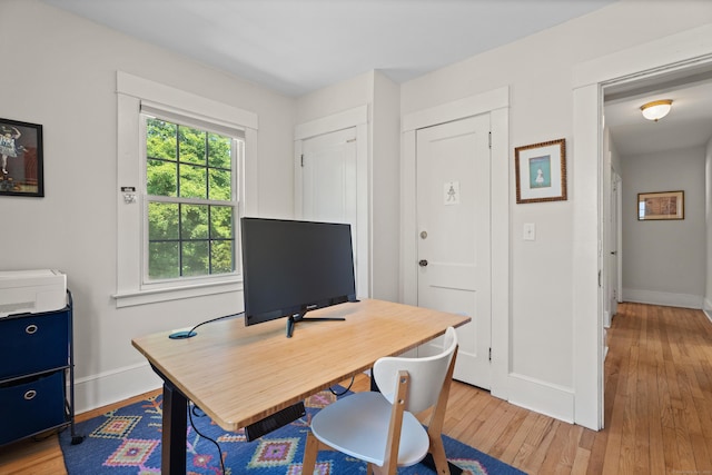 1748 Whitney Ave, Hamden, CT 06517 - home office with light wood finished floors and baseboards