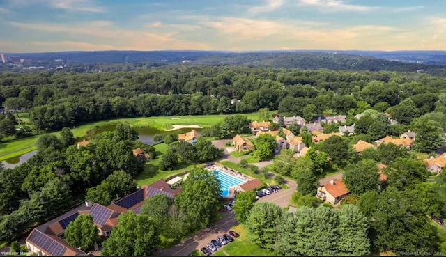 156 Apache Ln Unit A, Stratford, CT 06614 - aerial view at dusk of a water view and a wooded view