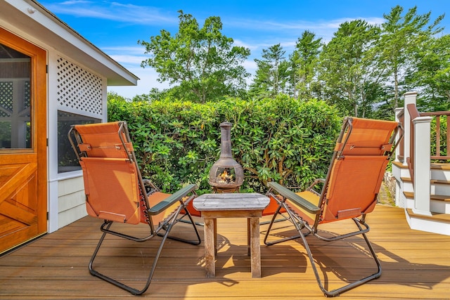 566 Beach Pond Rd, Voluntown, CT 06384 - view of wooden deck