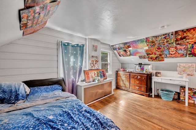 22 Hillside Ave, Torrington, CT 06790 - bedroom featuring vaulted ceiling, light wood finished floors, and radiator heating unit