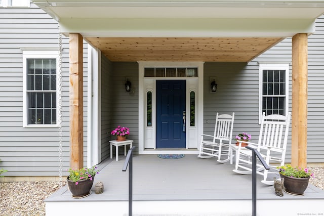 133 Hoop Pole Hill Rd, Woodbury, CT 06798 - doorway to property featuring a porch