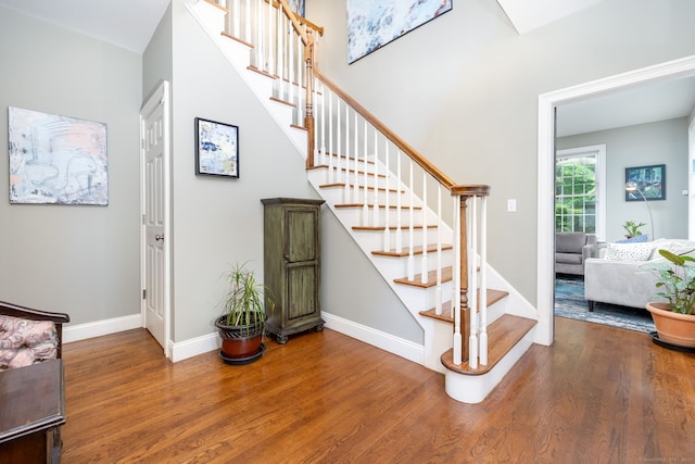 133 Hoop Pole Hill Rd, Woodbury, CT 06798 - stairway with wood finished floors and baseboards