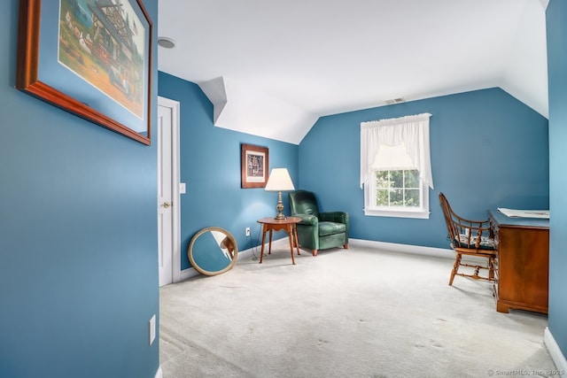 10 Deer Park Rd, Danbury, CT 06811 - living area with vaulted ceiling, carpet, and baseboards