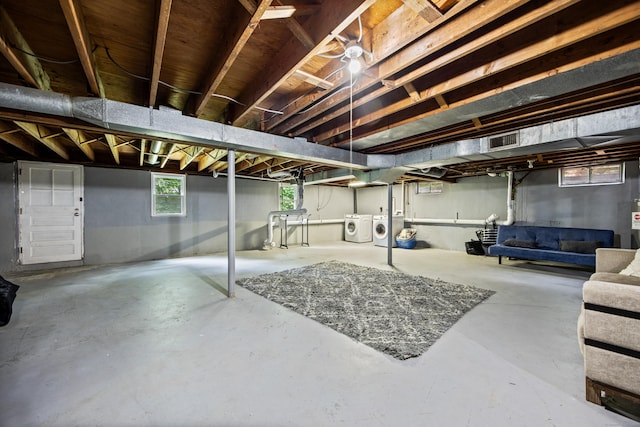 126 Newfield St, Middletown, CT 06457 - basement with washer and clothes dryer