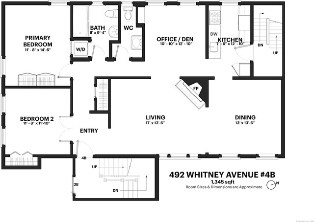 492 Whitney Ave Unit 4B, New Haven, CT 06511 - home floor plan