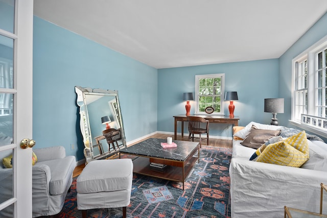 68 Blue Spruce Cir, Weston, CT 06883 - living room featuring wood finished floors and baseboards