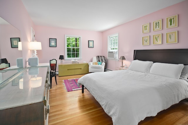 68 Blue Spruce Cir, Weston, CT 06883 - bedroom featuring light wood finished floors and cooling unit